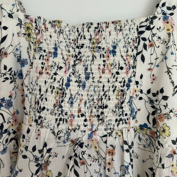 NWT ANTROPOLOGIE korirl PEPLUM SQUARE NECK TOP Size S, Floral Print - Picture 6 of 7